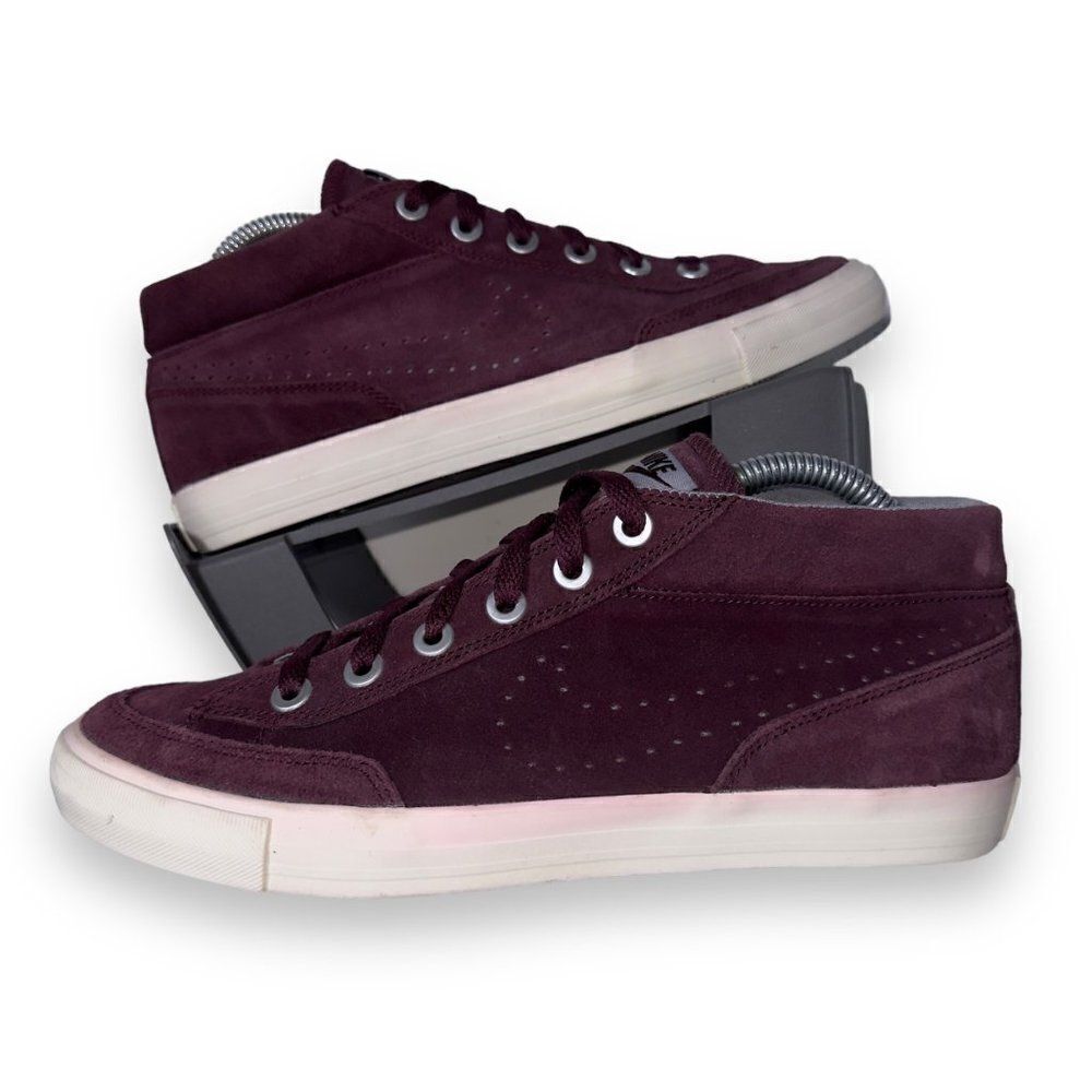 Nike Go Chukka Suede Mid Casual Shoes Burgundy‎ 487335-600 Men's 7.5 Women's 9